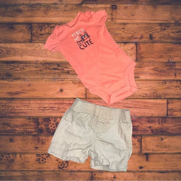 5 for $25🔥Carter's Shirt &  Wrangler Shorts Set Size 6 Months - Picture 1 of 6